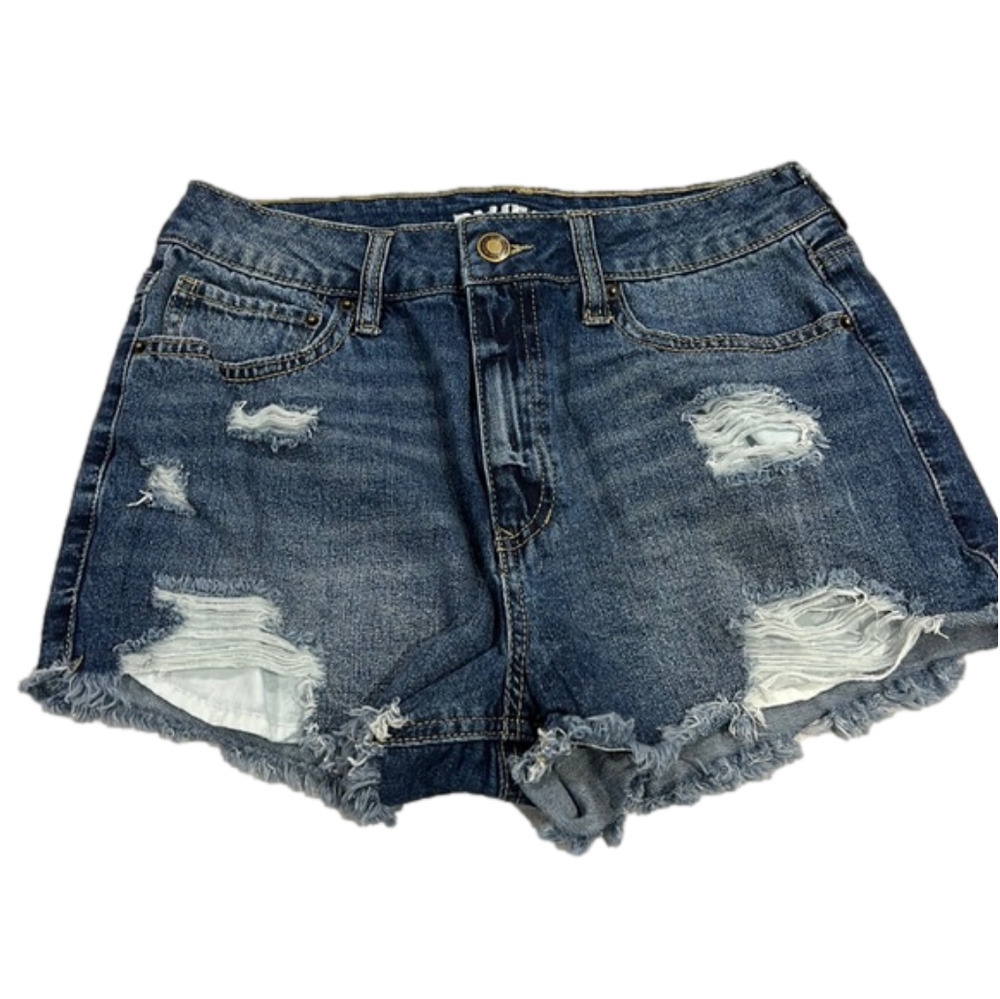 Spice Blue High Waist Shorts